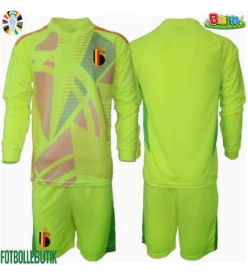 Belgien Målvakt Bortaställ Barn EM 2024 Långärmad (+ Korta byxor)